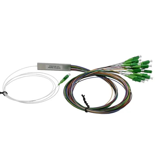 ftth 1 16 splitte for single mode fiber g.657, lc/apc connectors green, 20pcs/box foam pack