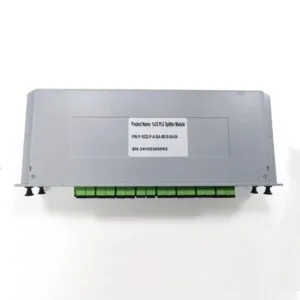 1x32 splitter lgx module with 2 ways 16 couplers, sc apc connectors,lowloss ,high uniformity, 55db return loss.