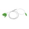1x4 fiber splitter ribbon fiber optic cable 4 way out port sc apc connectors, white loose tube,1mts