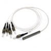 single mode fiber optic splitter 1x4, st connectors, 1.5mts, g.657b3 fiber, bag pack