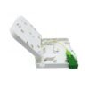 1 port roseta fibra optica movistar custom, transparent front cover, sc simplex or duplex adapters optional, bottom cable entrance
