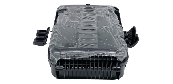 flat drop cbale exit odb fiber optic splitter distribution box, 16 ports, black, pole wall aerial