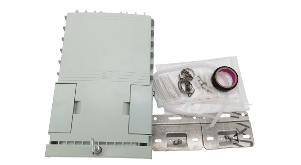 quality fiber optic splitter terminal box 16 sc adapter, drop cable ports, 1x16 lgx splitter or mini splitter, gray black color optional.