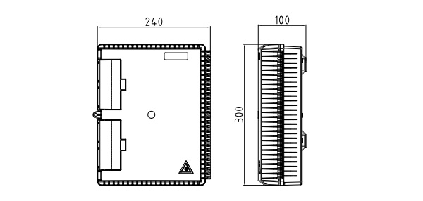 24 port fiber termination box for fttx outdoor use, 6 x 4sc adapter brackets, 48 cores max capacity,24 flat drop cable exit