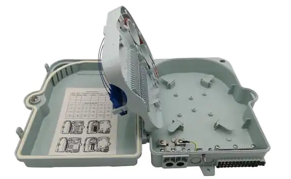 24 subscribers home fiber splitter distribution box,2 uncut ports, sc / lc duplex couplers, custom fiber optic splitter types