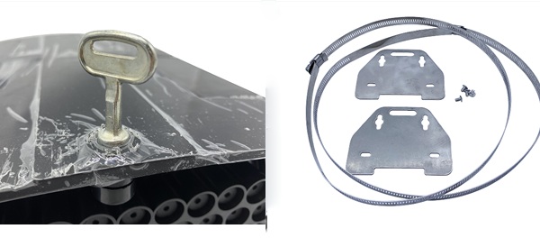 ip65 32 port nap outdoor fiber optic distribution box,345*220*95mm,4 x 12cores fiber trays, ip65, black