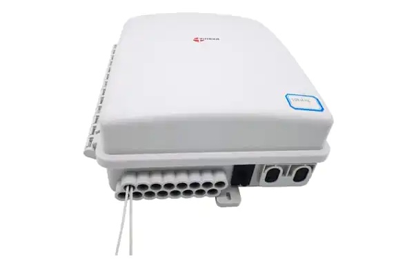24 port plastic fiber access terminal box for 1x24 splitter, 1x16 splitter with sc connectors, outdoor use