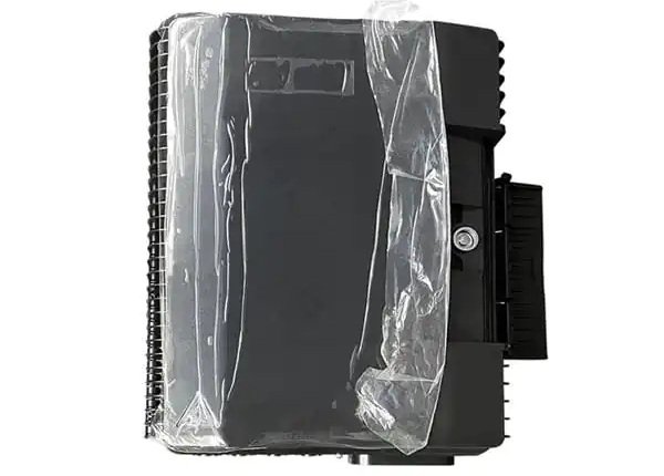 32 port fibre distribution cabinet, black, plastic abs with 1x32 steel tube splitter module, 24 cores splicing tray, wall mount