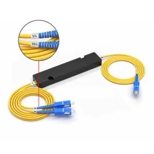 1x2 fused fiber coupler for telecommunications 5%/95%, sc connector, 1.5meter single mode