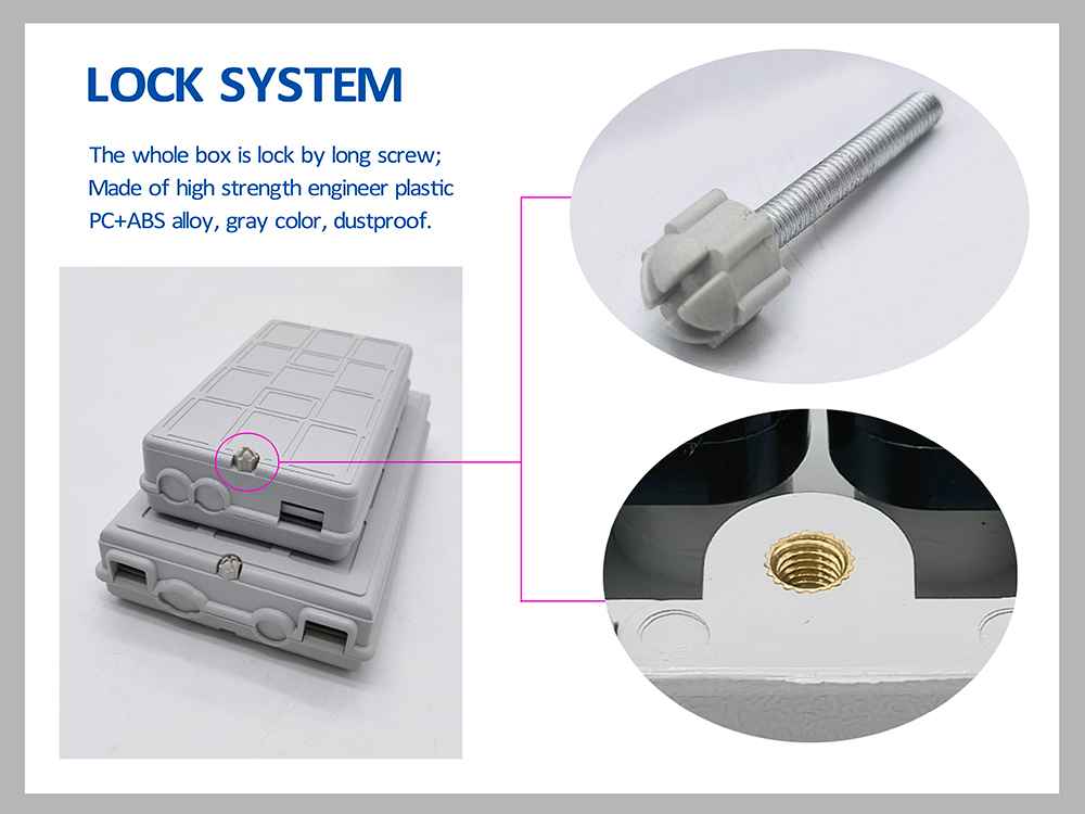 12 cores outdoor fiber optic termination box, 2 in cable diameter 16mm, 12 out pigtails 2.0mm with fixtures, gray