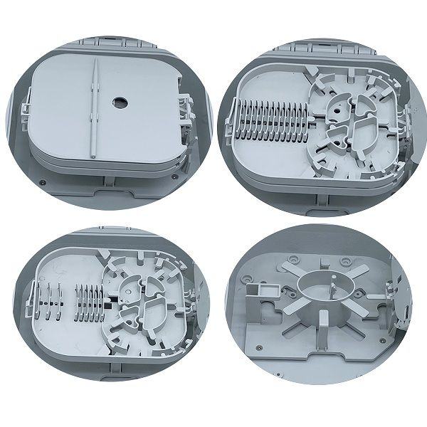 outdoor ip65 1x8 fiber optic splitter box with reinforced mini sc adapter, 1 cable gland pg13