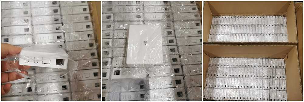 fibra optica roseta, screw lock, both sides press down open, front operation, sc connectors and drop cable exit