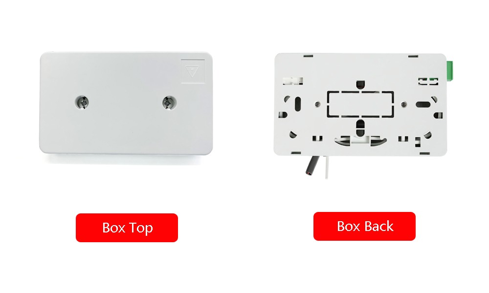 2 port fiber optic cable outlet, 2 screw fix from top to the bottom, rj45 module sc adapter