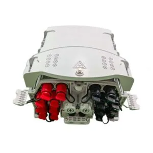 16 port fibre optic distribution box for feeder cable 16mm, ftth drop cable 3mm, 5mm or 2x3mm, color white or black