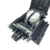 ip68 outdoor pole mount 8 port ftth splitter box for 1x8 passive splitter steel tube, with splice tray for splicing and splitting, 2 uncut cable ports