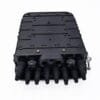 8 port outdoor cable splitter box with sc adapters with rubbeer boots, can load 1x8 mini splitter, fusion splice 48 cores, black.