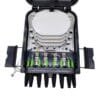 8 port outdoor cable splitter box with sc adapters with rubbeer boots, can load 1x8 mini splitter, fusion splice 48 cores, black.