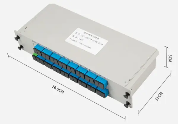 fttp fttx outdoor fiber splitter 1x32, input sc/apc connector, output sc/upc adapters,steel tube splitter inside