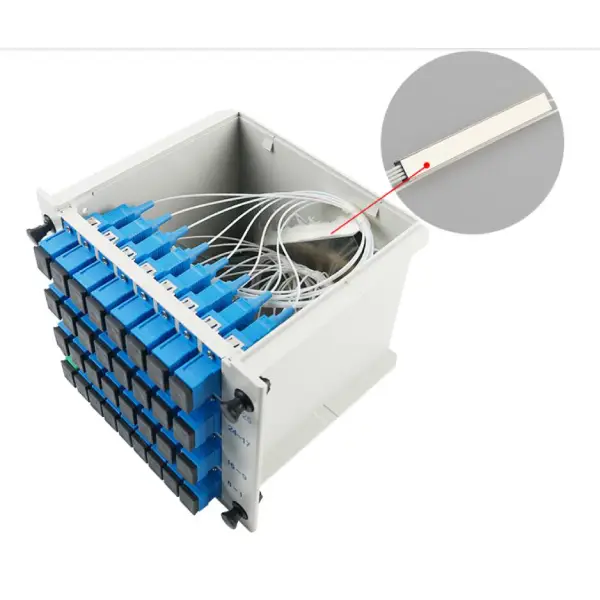 fttp 1 32 splitter for optical passive network, sc/upc connectors, with 4 ways 8 sc adapters
