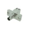 fiber optic adapter din female to lc female, simplex, silver, metal housing, sm & mm