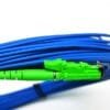 blue e2000 apc patch cord 30m, indoor armored cable g.657a1 2.0mm simplex core sm 9/125um
