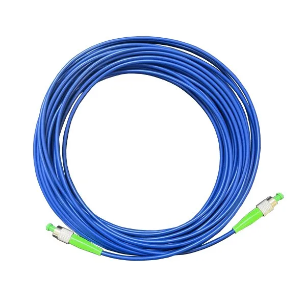 fc fc patch cord apc green, blue fiber optic cable smf single mode g657a1 3.0mm 10m simplex 9um
