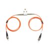 telecommunication systems inline attenuator optic fiber multimode om2 with fc/pc connectors, orange, 2.0mm