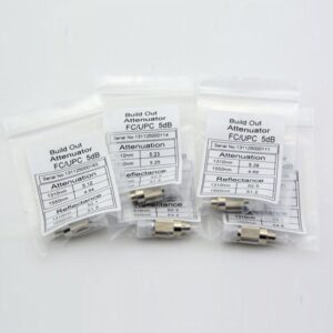 fc/upc 5db attenuator, white dust caps, metal housing, zinc alloy