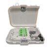 outdoor ftth 8 port plastic optical distribution box, sc / lc duplex adapters, key lock withc buckle