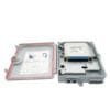 plastic optical fiber distribution box 12 ports sc apc pigtails / 1x8 splitter cassette, 2 in 12 out for fttx drop cable, with grounding wire