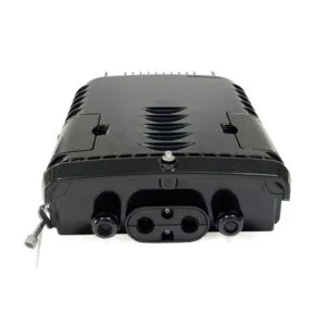 flat drop cbale exit odb fiber optic splitter distribution box, 16 ports, black, pole wall aerial