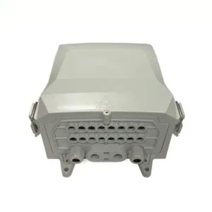 new 16 port 24 port fiber optic splitter distribution box, gray color, wall / pole mount ip65 protection