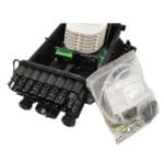 ip68 fiber optic box outdoor for ftth drop cable 2mm 4mm 7mm, 24 pcs waterproof plugs,3pcs 1x8 splitter distribution with 24 sc connectors