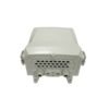 outdoor fiber termination box 24 ports, plastic, white, wall mount with screws, flexible front cable port panel