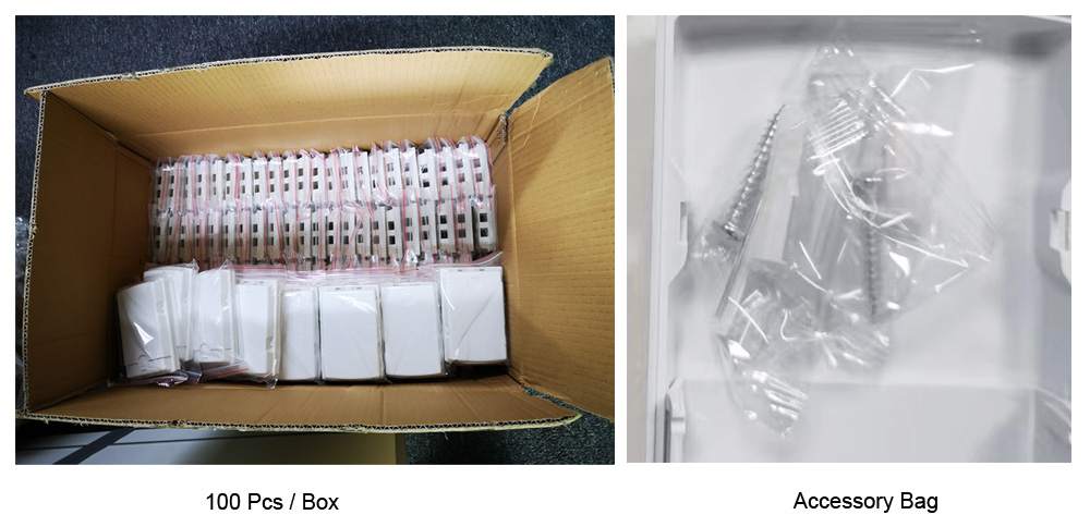 2 port plastic optical fiber outlet box with sc adapters and pigtails, white, wall mounted