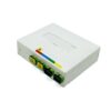 4 cores plastic ftth fibre terminal box, loaded with sc simplex adapters, pigtials sc, splice tray.