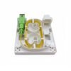 wall mount fiber termination enclosure for 4 sc pigtails, back cable entrance