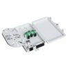 6 port fiber optic box indoor outdoor wall mounted for ftth fiber access terminal use,splice tray, abs material, 1x4 splitter
