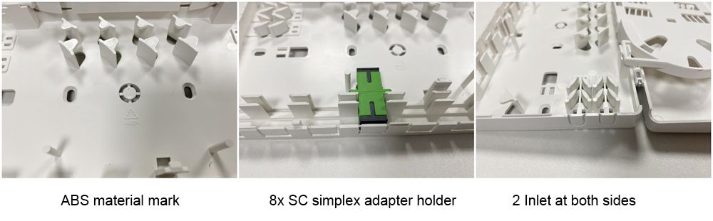 8 cores ftth netway fiber termination box, plastic, large spce for cable distribution termination