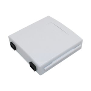 ftth wall outlet 2 cores, left right open, ul94 v0 material, white color