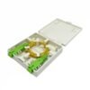 ftth roseta de fibra optica box 2 cores,up down open, white, indoor wall mounting