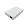 fiber optic wall outlet, slide open cover, no screws, 2mm 3mm or 2x3mm drop cable exit
