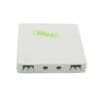 ftth outlet 2 port sc,front cable entrance and exit, indoor ip45 wall mounted, white plastic