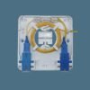 2 cores ftth distribution box for indoor fibe r optic drop cable 3mm, 2x3mm. 2 sleeve slots, 2 sc adapters, 2 blocks,cable enter box from bottom hole