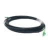flat patch cord ftth pre connector lc apc, self supporting cable 2*5mm g657a2 with 1.2mm messenger wire steel / frp or stranded wire, lszh low friction, black