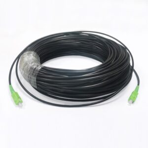 armored fiber patch leads 1 core sc/apc sc/apc single mode simplex g657a2 with armid yarns 3.5mm 60 meter,double sheath outer sheath pe black, inner sheath white lszh 2mm and 0.9mm tight buffer