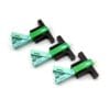 sc/apc fiber optic fast connectors 53mm, suitable for 2x1.6mm and 2x3mm with clips at connector boot, 1pc/bag, 100pcs/inner box