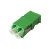 lc adapter duplex with 2 protection covers one sie, auto shutter, apc green single mode, 9/125um