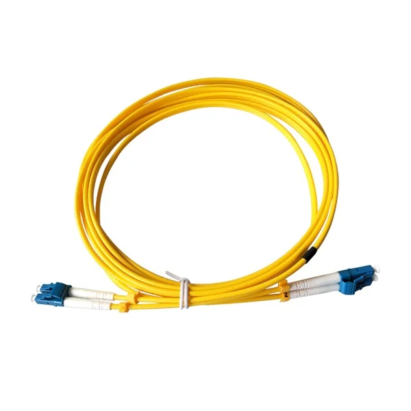 20km transmission lc to lc patch cord single mode duplex yellow 3mm 3 meter g657a1 lszh, il 0.2db