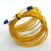20km transmission lc to lc patch cord single mode duplex yellow 3mm 3 meter g657a1 lszh, il 0.2db